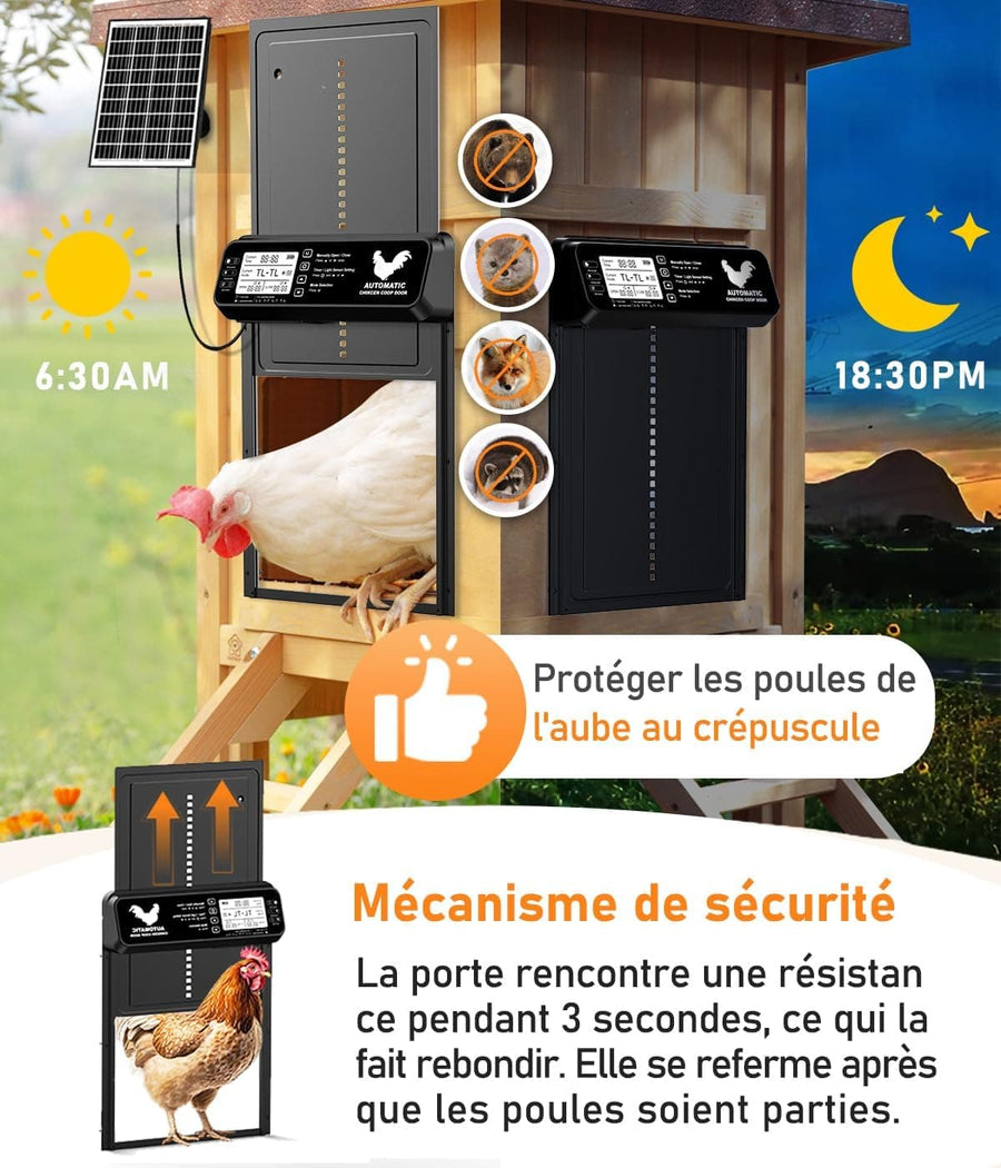 Porte Automatique Poulailler Solaire