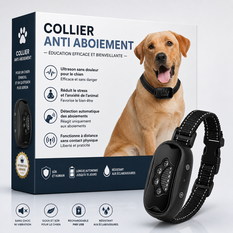 Collier Anti Aboiement PuppyCare  - Sans Choc Électrique