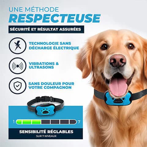 Collier Anti Aboiement PuppyCare  - Sans Choc Électrique