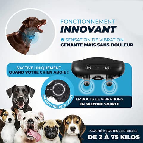 Collier Anti Aboiement PuppyCare  - Sans Choc Électrique
