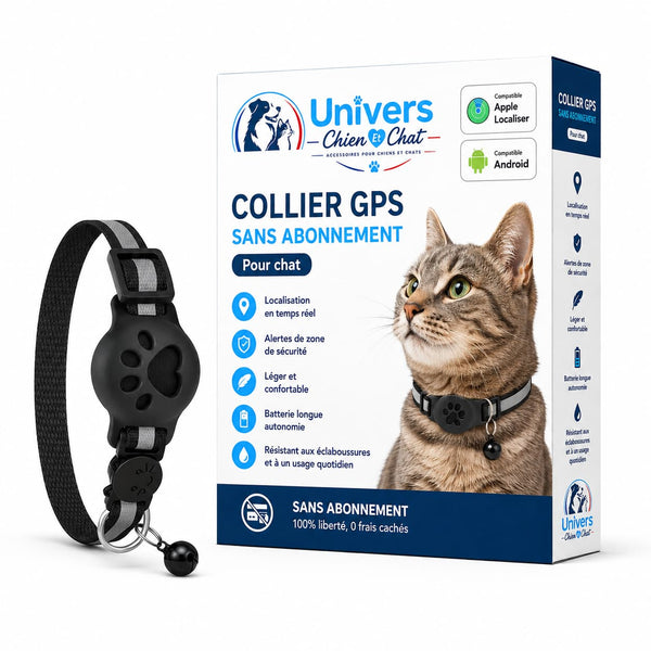 Collier GPS Sans Abonnement pour chat, IOS & Android