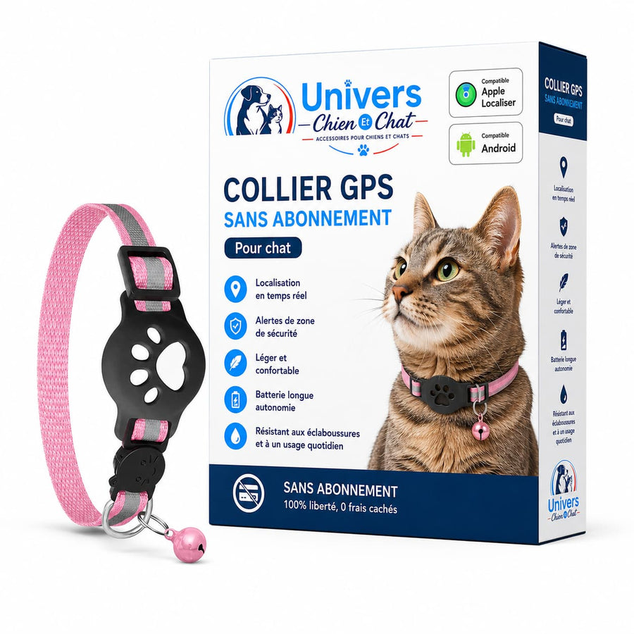 Collier GPS Sans Abonnement pour chat, IOS & Android